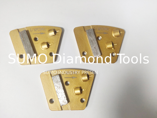 ASL Trapezoid  PCD Single Bar Magnetic Connection Diamond Grinding Shoes non-threaded