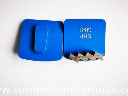 Aggressive ZIGZAG Segments  Redi Lock Diamond Grinding Shoes for Husqvarna