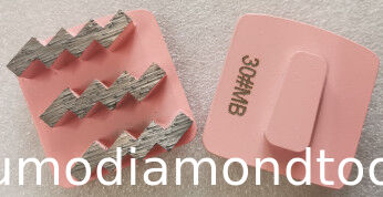 Triple ZIGZAG Segments  Redi Lock Diamond Grinding Shoes for Husqvarna