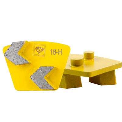 Double Arrow Concrete Grinding Tools With EG Prep Two Pin Locking Diamond  Segments